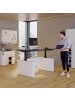 VCM  Schreibtisch höhenverstellbar Salia 140x80 in Weiß / Anthrazit