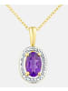 Diamant L'éternel Kette mit Anhänger, mit Amethyst, 375 Gelbgold