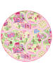 Snapstyle Kinderteppich Girls Village Rund in rosa