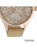 Oozoo Analog-Armbanduhr Oozoo Timepieces sandfarben, gelb groß (ca. 45mm)