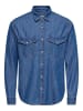 ONLY & SONS Hemd in Medium Blue Denim 1