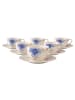 Villeroy & Boch 6er Set Frühstückstassen mit Untertassen Mariefleur Gris Basic 290 ml in bunt