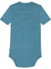 Normani Outdoor Sports Baby Kurzarm Body - 100% Bio-Merinowolle in Blau