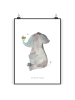 Mr. & Mrs. Panda Art Print Elefant Biene ohne Spruch in Weiß