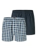 Schiesser Web-Boxershorts 2er Pack in Dunkelblau