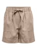 JACQUELINE de YONG Shorts elastische Taille Kordelzug Seitentaschen bequem in Braun