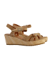Emilie Karston Esabel Keil Sandale aus Leder Beige