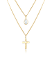 Elli Halskette 925 Sterling Silber Kreuz in Gold