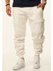 DAILY COTTON Jogginghose - als Cargohose - Lange Trainingshose Sweatpants in Off White