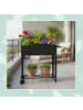 relaxdays Hochbeet in Schwarz- (B)85 x (H)80 x (T)50 cm