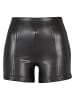Urban Classics Urban Classics Damen Ladies Synthetic Leather Shorts in black