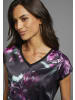 Laura Scott Shirtbluse in schwarz-lila-geblümt