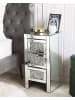 Beliani Nachttisch LORAY in Silber - (W) 30 x (H) 60 x (L) 30 cm