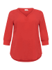 KAFFE curve Langarm-Bluse KClunda Regular fit in True Red