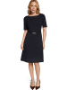 Zero  Jerseykleid mit Gürtel in Patch Cream/Dark Blue