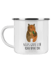 Mr. & Mrs. Panda Emaille Tasse Bär Konfirmation mit Spruch in Weiß