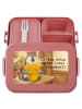 Mr. & Mrs. Panda Bentobox Pinguin Pommes Eimer Design mit Spruch in Rot Pastell