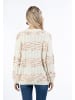 usha FESTIVAL Damen Strick Pullover in Creme Mehrfarbig