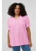 KAFFE curve Bluse kurzarm KCdina Regular fit in Pink Frosting