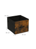 relaxdays Rollcontainer in Braun/Schwarz - (B) 100 x (H) 67 x (T) 40 cm