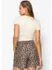 SASSYCLASSY Elegante Shorts mit Leo-Print in Braun