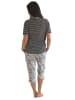 NORMANN Capri Pyjama kurzarm Oberteil gestreift - 44580 in marine