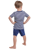 Schiesser Kurzer Schlafanzug Basic Kids in Dunkelblau
