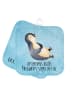 Mr. & Mrs. Panda Topfuntersetzer Pinguin Lachen mit Spruch in Eisblau