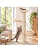relaxdays Kratzbaum in Beige/ Natur - (H)187 x (D)46 cm