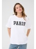 Kaffe T-shirt KAadelina Loose fit in Optical White/Black Text Print