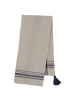 Chic Antique Geschirrtuch AIX Karo Linien Blau Creme mit Quasten
