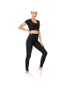 YEAZ CLUB LEVEL SET Top + Leggings in schwarz