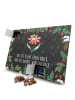 Mr. & Mrs. Panda Adventskalender Hummel Blume mit Spruch in Kreidetafel