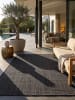 KADIMA DESIGN Outdoor-Teppich VIGOLENO Uni Flachgewebe Wohnzimmer Balkon in Anthrazit