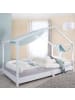 roba Kinder Hausbett, bodentief, inkl. Matratze 90 x 200 cm - Weiß