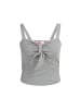 myMo Damen Rippstrick Träger Top in Grau Melange