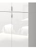 Inn.Furn Kleiderschrank weiß Hochglanz 30 cm, Flurschrank mit 6 Fächern