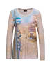GOLDNER Langarm-Shirt mit Allover-Musterung in hellblau / gemustert