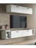 Inn.Furn Wohnwand in weiß 202 cm, Wohnkombination mit Soft-Close