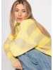 SASSYCLASSY Gestreifter Pullover in Gelb