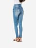 KOROSHI Denim-korsage-slim pushup jeans in blau