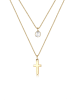 Elli Halskette 925 Sterling Silber Kreuz in Gold