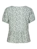 Sublevel Design Bluse mit Schleifen und Rüschen, Kurzarm Offen in Grün