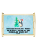 Mr. & Mrs. Panda Tablett Pinguin Weihnachtsbaum mit Spruch in Eisblau
