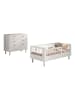 58 aufm Kessel JUNIORBETT SET 70x140 Keeley Buche Weiß Holz Kommode Komfort Stabil