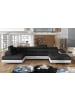 MF Design Rodri Recamiere Links in Schwarz -  (L) 202 x (B) 345 x (H) 90 cm