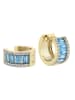 Adeliás Damen Ohrringe – Klappcreole aus 333 Gold mit Zirkonia in gold