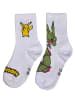Pokemon 2er Pack Pokemon Socken Pikachu & Rayquaza Tennissocken Söckchen in weiß