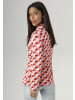 Aniston SELECTED Kurzblazer in rosa-offwhite-dunkelrot-hellorange