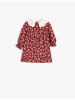 KOTON Kleid in Bordo Gemustert